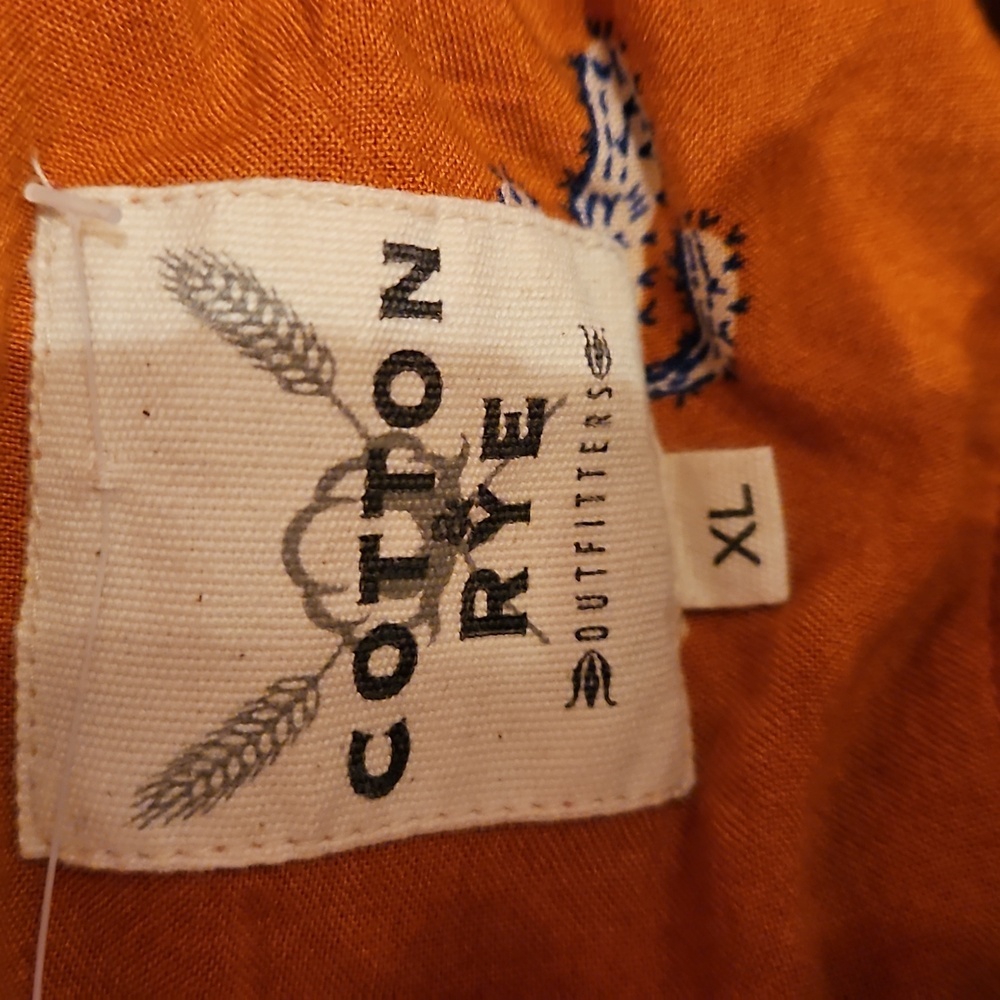 Orange Button-Up Blouse - Picture 2 of 6